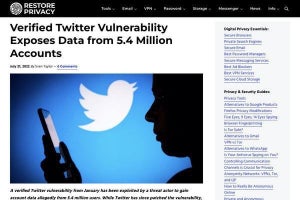 Twitter、540万のアカウント情報が窃取された可能性浮上-闇サイトで販売