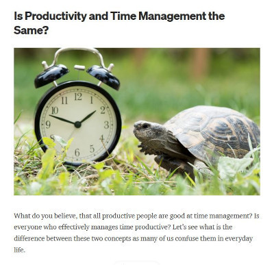 Productivity and Time Management the Same?