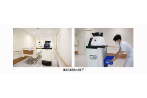 病院でサービスロボットを用いた配送業務自動化の実証実験