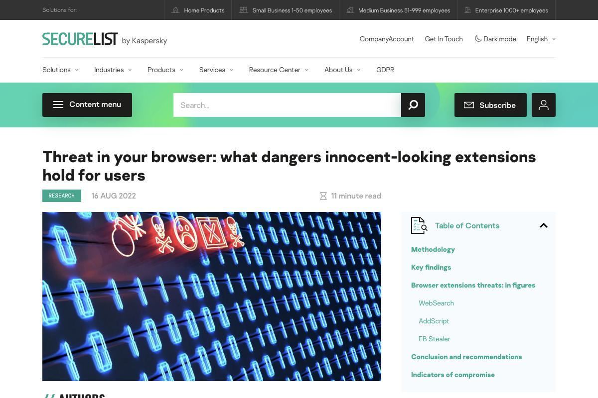 Threat in your browser: what dangers innocent-looking extensions hold for users｜Sec    urelist