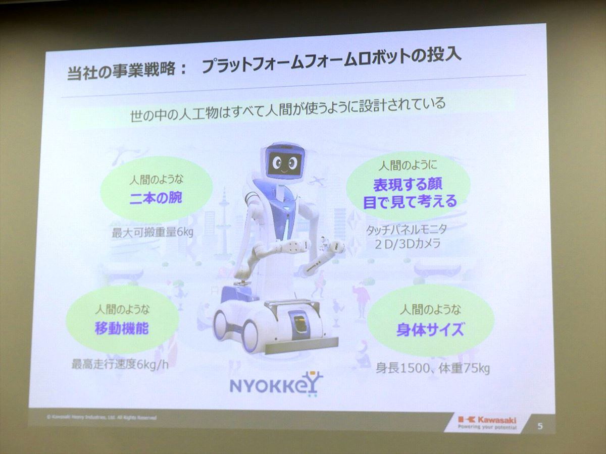 プラットフォームロボットの投入が、同社の事業戦略だという