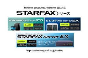 メガソフト、Windows Server 2022対応のサーバ向けFAXソフトをリリース
