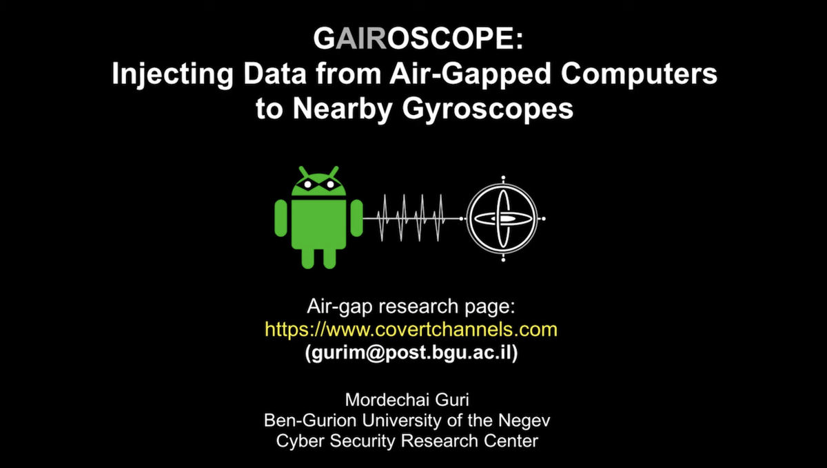 GAIROSCOPE: Injecting Data from Air-Gapped Computers to Nearby Gyroscopes