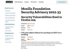 FirefoxとThunderbirdに重要な脆弱性、アップデートを