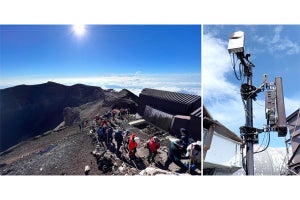 楽天モバイルも富士山頂で5Gを提供‐登山道で4Gの通年利用も