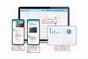 建設業の業務を効率化する「さくレポ」登場、第1弾は「KY・ヒヤリハット」