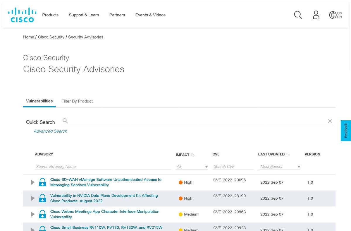 Security Advisories