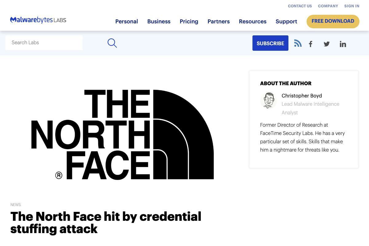 The North Face hit by credential stuffing attack