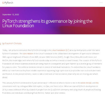 PyTorch公式ブログ