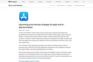 Apple、App Storeのアプリとアプリ内課金を値上げ