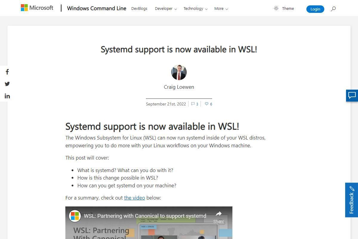 Systemd support is now available in WSL! - Windows Command Line