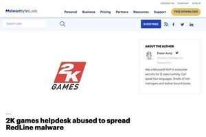 2K gamesのヘルプデスクがマルウェアの拡散に悪用される