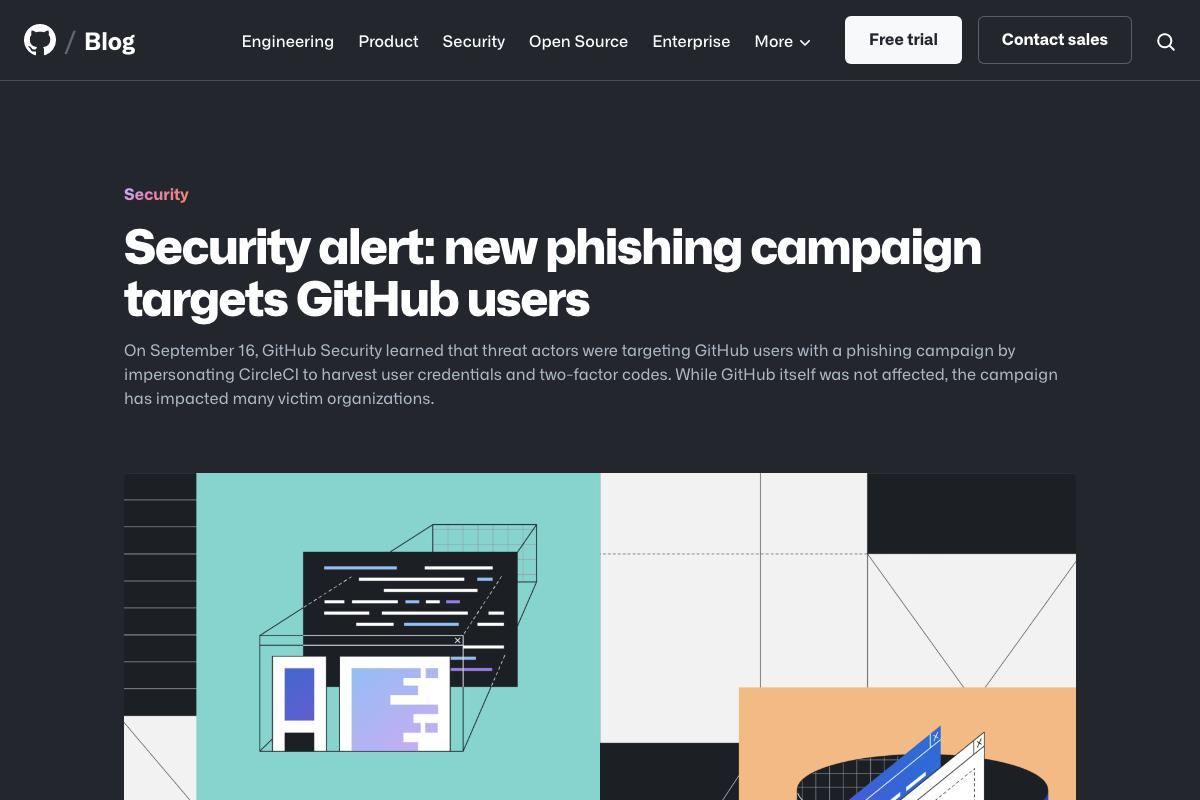 Security alert: new phishing campaign targets GitHub users｜The GitHub Blog