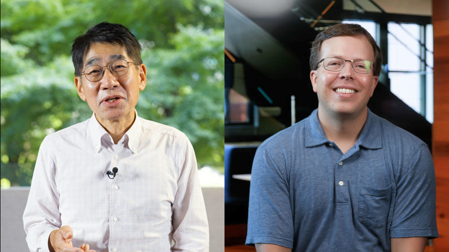 NEC 代表取締役 執行役員社長 兼 CEO 森田隆之氏(左)と米Red Hat 社長兼 CEO マット・ヒックス氏(右)