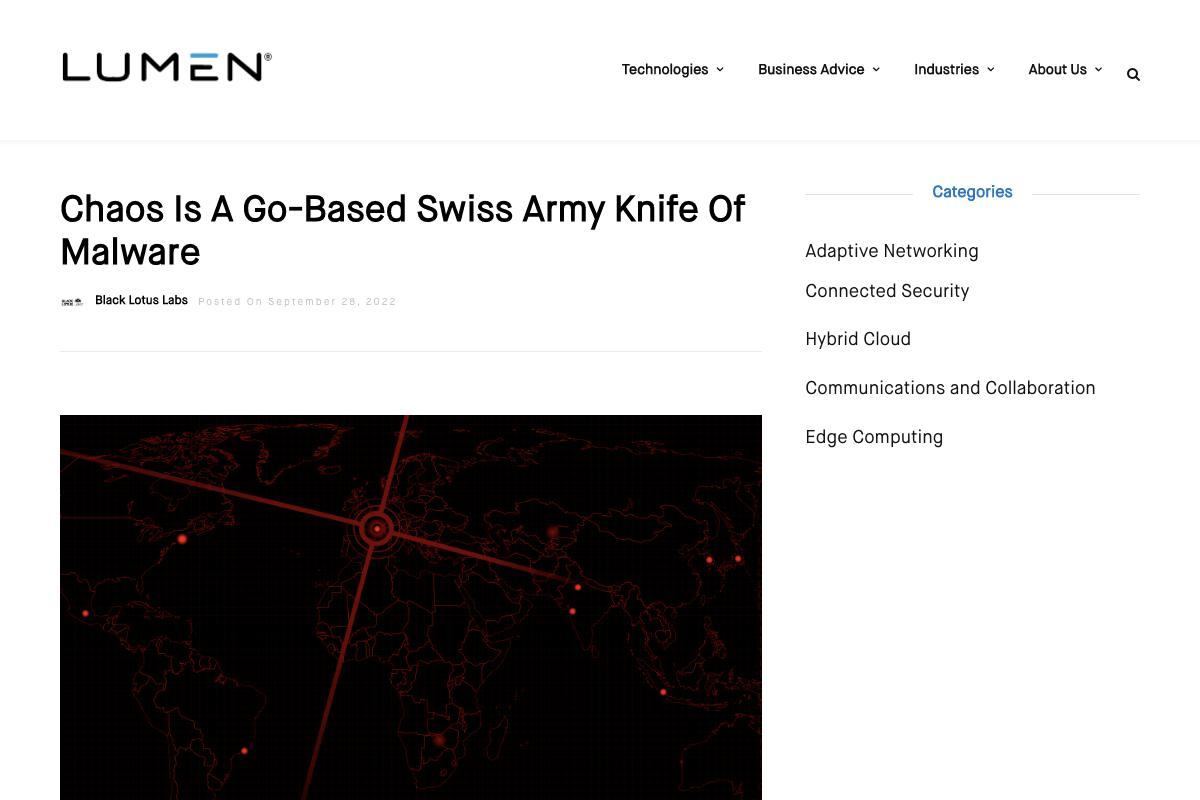 Chaos is a Go-based Swiss army knife of malware - Lumen