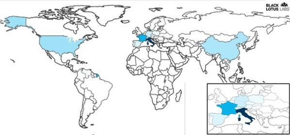 Global distribution of Chaos bots during the snapshot from mid-June to mid-July - Lumen
