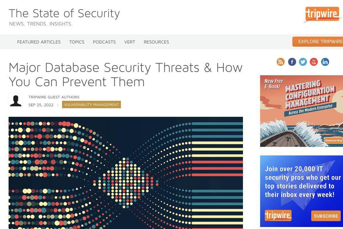 Major Database Security Threats & How You Can Prevent Them