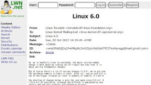 Linuxカーネルが1万5000以上の変更点を含むバージョン6.0に