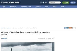 ロシアのハッカー、米国の主要空港のWebサイトを攻撃か-アクセス不能に