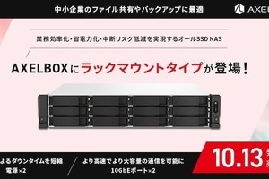 テックウインド、オールSSD搭載の中小企業向けNASにラックマウントタイプ