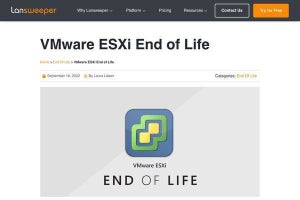 VMware ESXiサーバ、45,000以上のインスタンスがEnd of Life