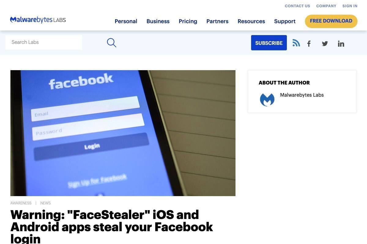 Warning: FaceStealer iOS and Android apps steal your Facebook login