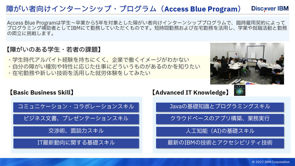 「Access Blue Program」の概要