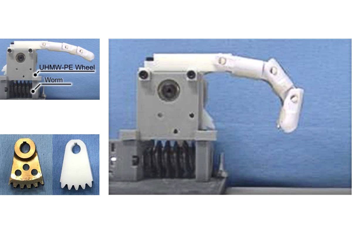 早大など、超高分子量ポリエチレン製ギアでロボットの省エネ化と軽量化