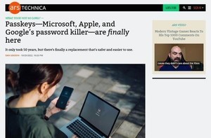パスワードの代替「パスキー」が続々登場、Microsoft・Apple・Googleが対応