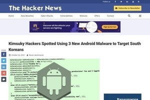 北朝鮮のスパイ組織、韓国を標的としたAndroidマルウェアを配布