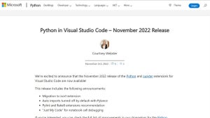 操作エクスペリエンス向上を図る11月版Visual Studio Code用拡張機能「Python」