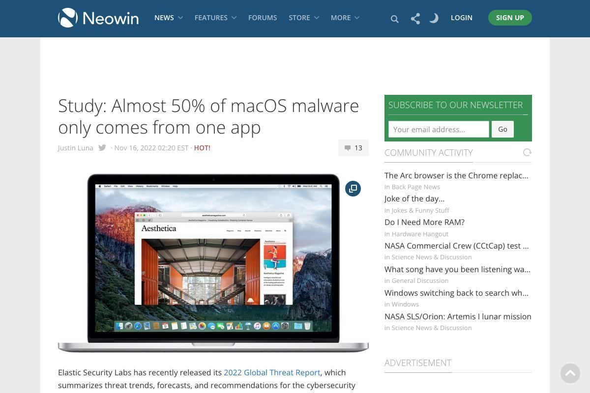 Study: Almost 50% of macOS malware only comes from one app - Neowin