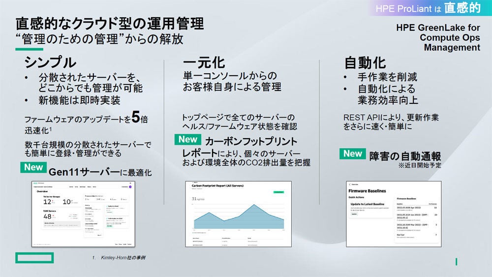 新サーバは直感的な運用管理を実現するという