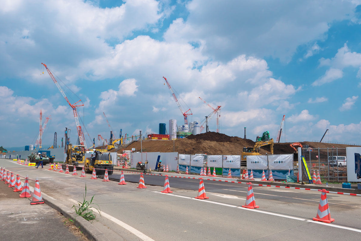 熊本県菊陽町に建設が進められているJASM工場