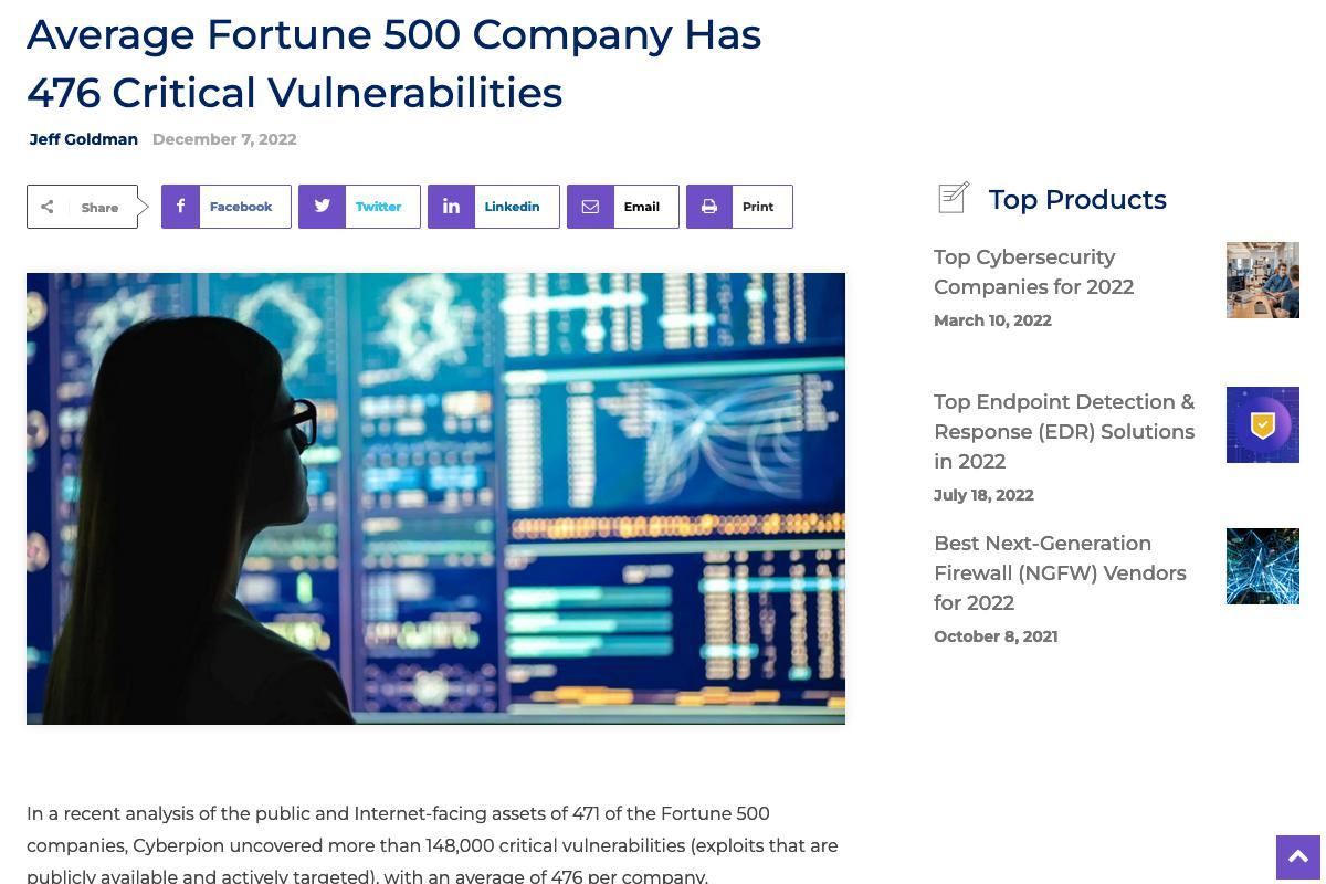 Average Fortune 500 Company Has 476 Critical Vulnerabilities｜eSecurityPlanet