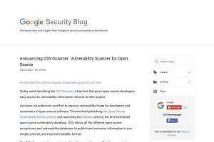 Google、オープンソースプロジェクト向けに脆弱性スキャナ「OSV-Scanner」提供