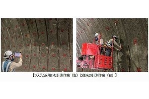 三井住友建×日立Sol、画像解析活用のロックボルトの配置間隔計測システム