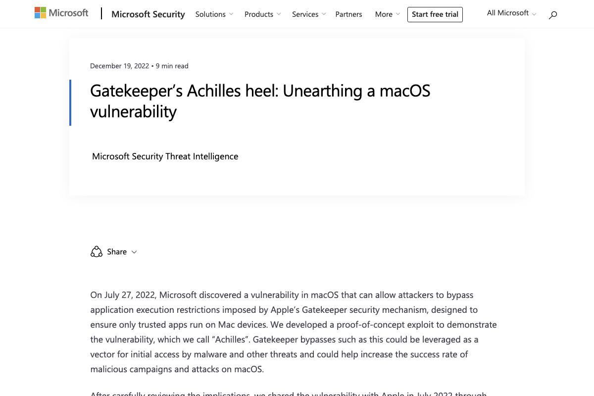 Gatekeeper’s Achilles heel: Unearthing a macOS vulnerability - Microsoft Security Blog