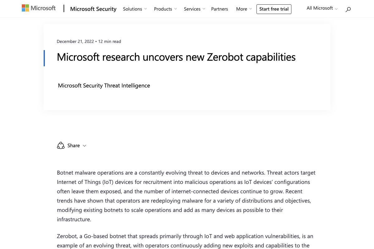 Microsoft research uncovers new Zerobot capabilities - Microsoft Security Blog