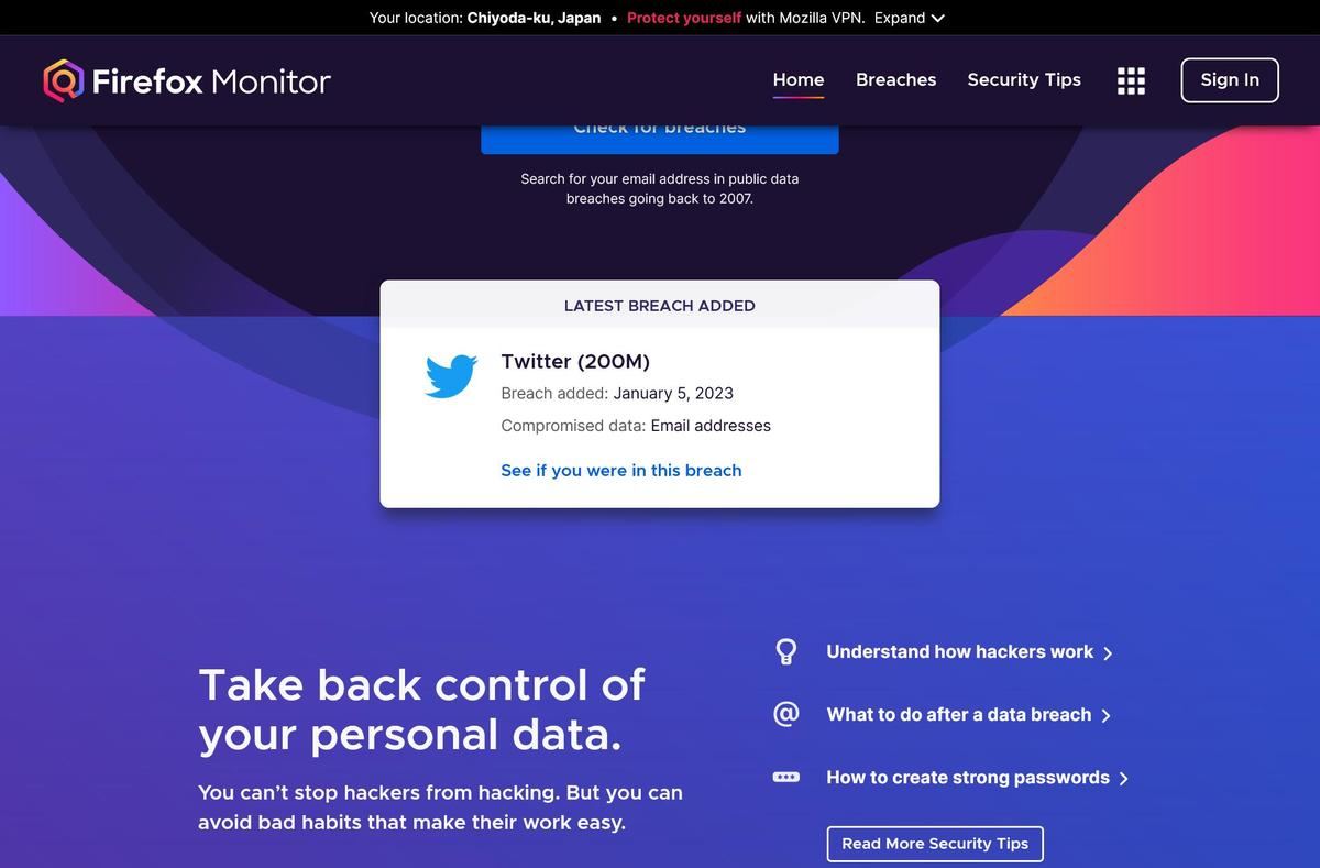 Firefox Monitor