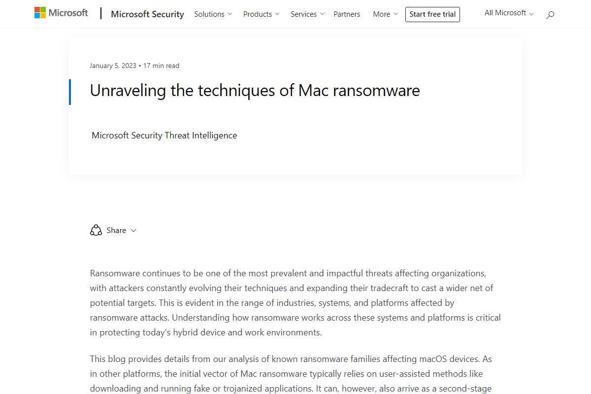 Unraveling the techniques of Mac ransomware - Microsoft Security Blog