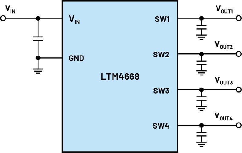 LTM4668のアプリケーション回路