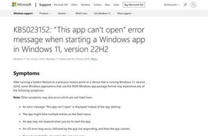 Windows 11、システム復元後にOfficeなど複数アプリが起動しなくなる問題発生