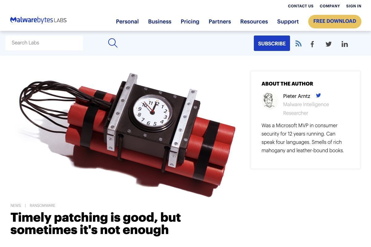 Timely patching is good、but sometimes it's not enough