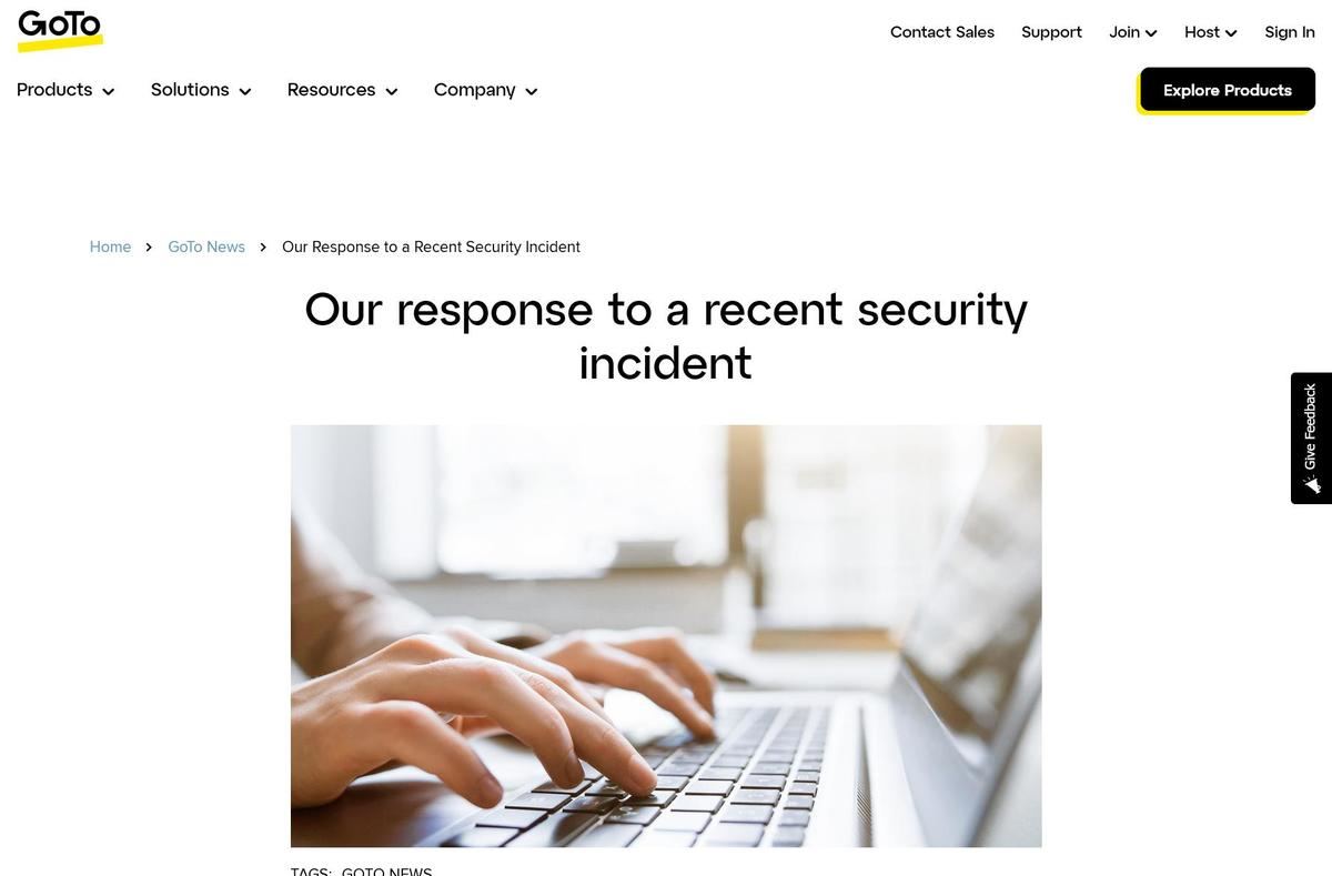 Our Response to a Recent Security Incident- GoTo