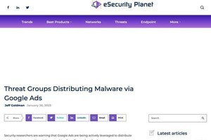 Google Ads悪用してマルウェア配布する手口に注意、Google検索上位に悪意あるサイト
