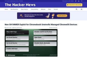 Chromebookの管理を解除するエクスプロイト「SH1MMER」に注意