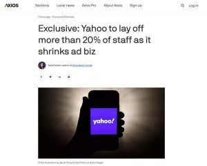 米Yahoo、全従業員の20%以上をレイオフ - アドテク部門を大幅縮小