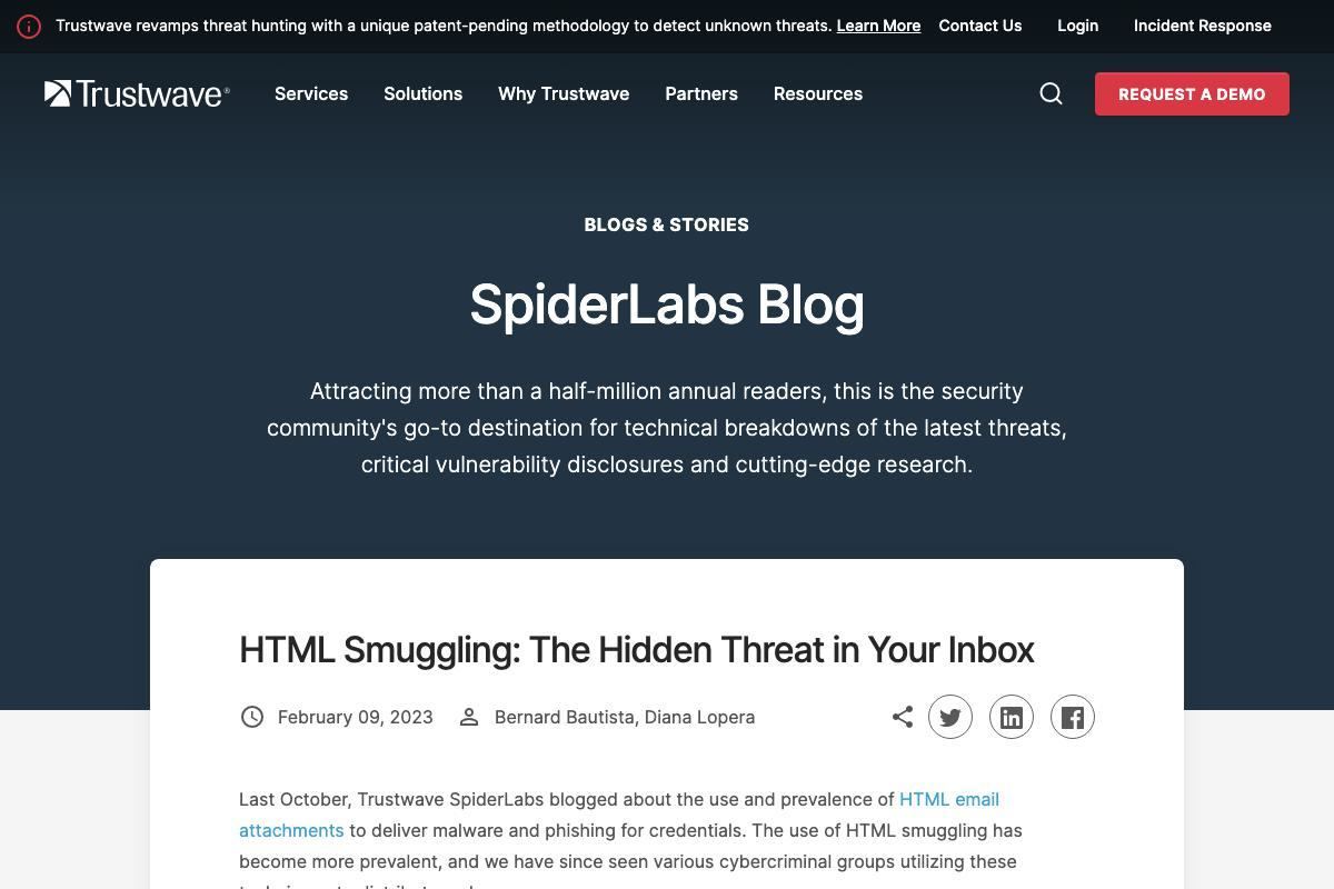 HTML Smuggling: The Hidden Threat in Your Inbox｜Trustwave