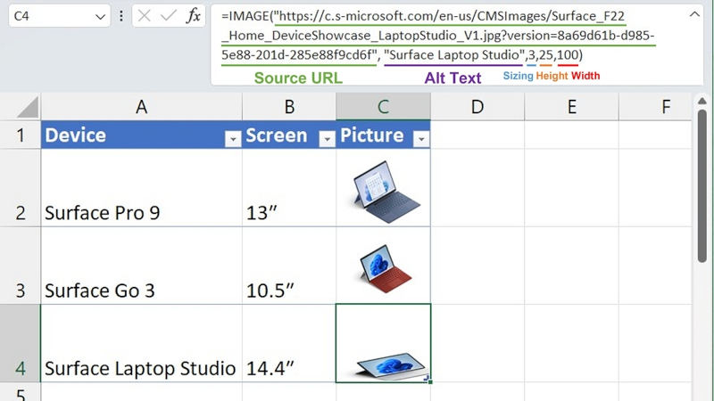 IMAGE関数の利用例(公式ブログより)